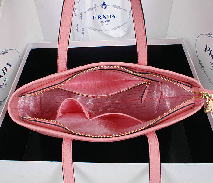 2014 Prada saffiano calfskin leather shoulder bag BN2432 pink